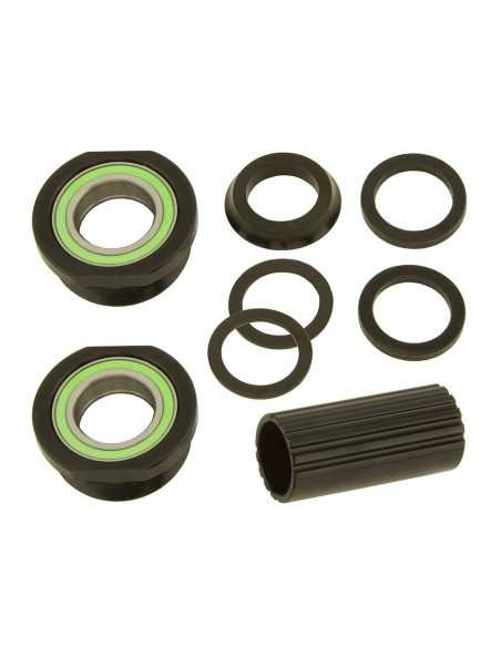 Alloy Bottom Bracket Set Euro 51A 19mm Kit Black.